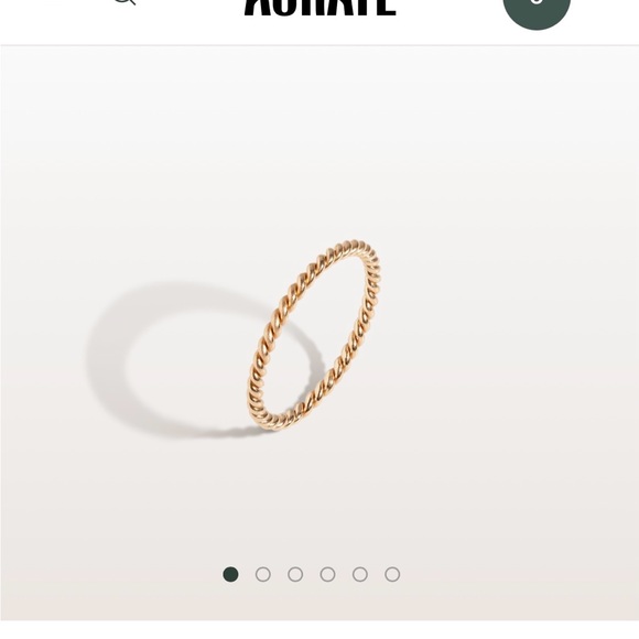 Aurate 14k rose gold twist ring - Picture 1 of 3